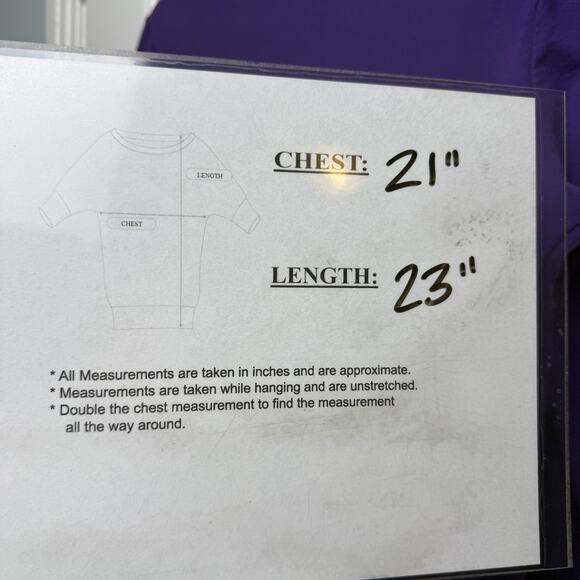 Artsy Purple Long Sleeve Shirt Womens Cotton Blend Embroidered Collar Large - Picture 6 of 7